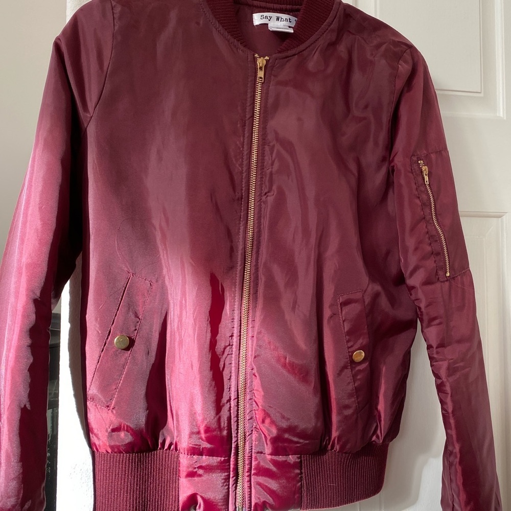 Burgundy Red Jacket Puffer Size XS extra small